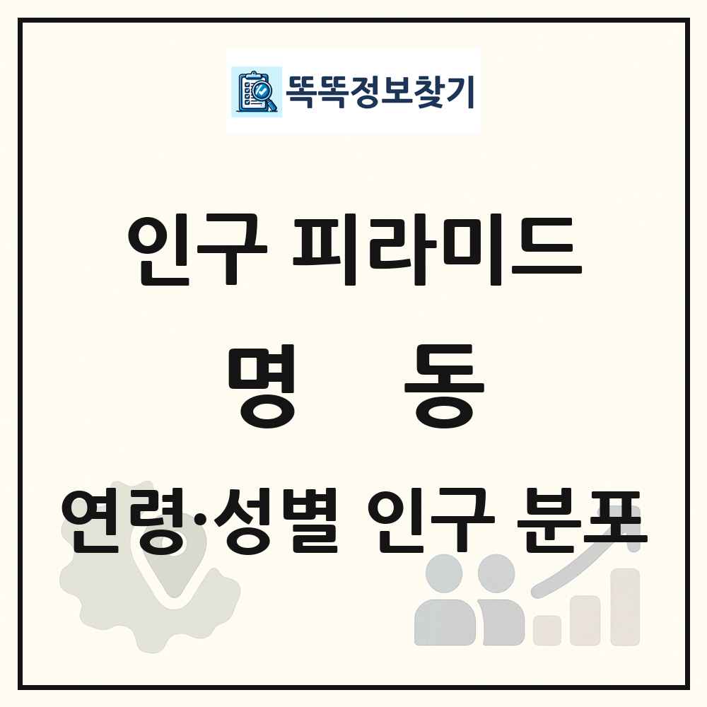 명동 인구 피라미드 링크 그림